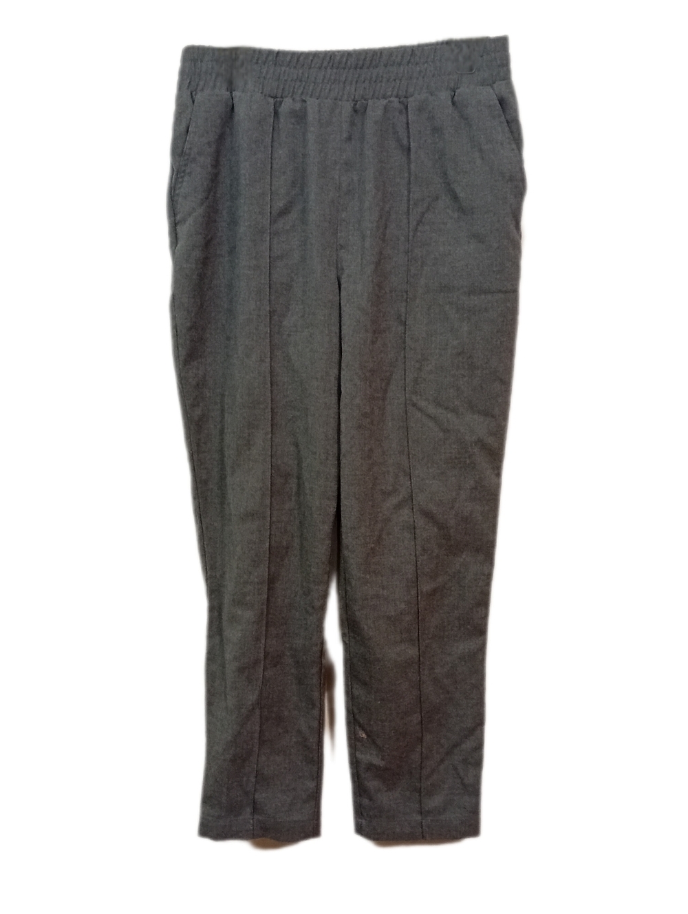 Abercrombie & Fitch Men's Charcoal Elastic-Waist Dress Pants
